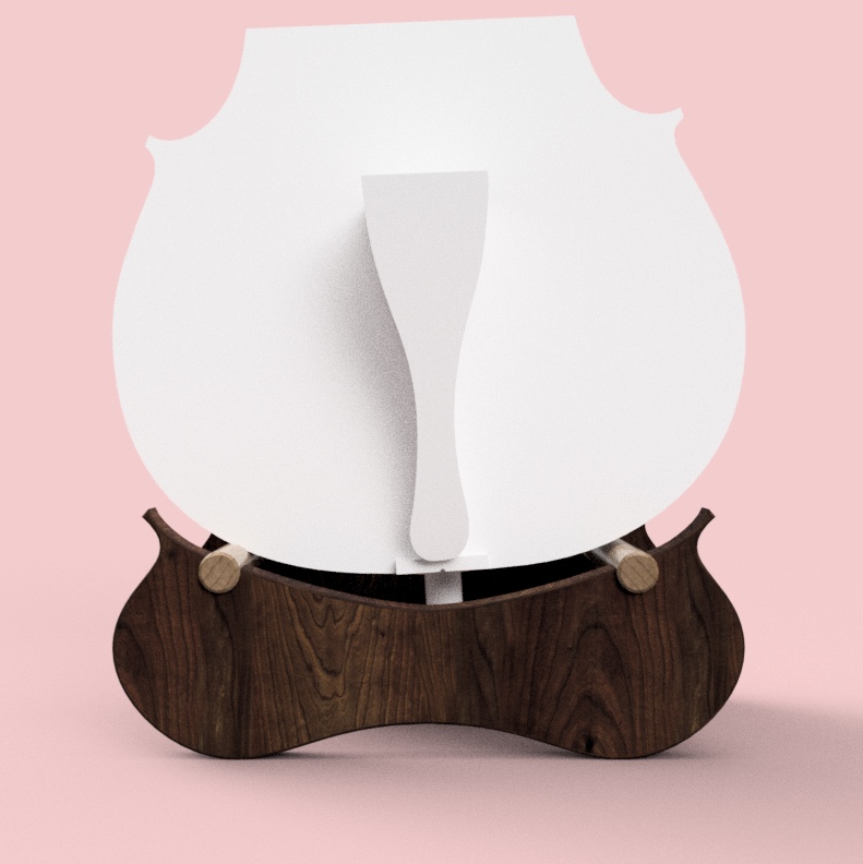 The Owl bass stand design with bass