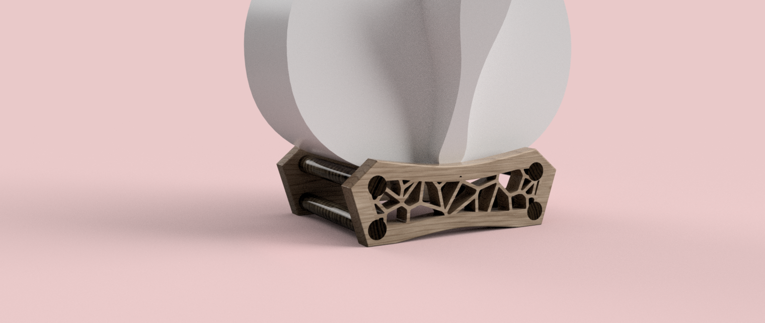 The Bass Stand — Voronoi pattern bass guitar stand