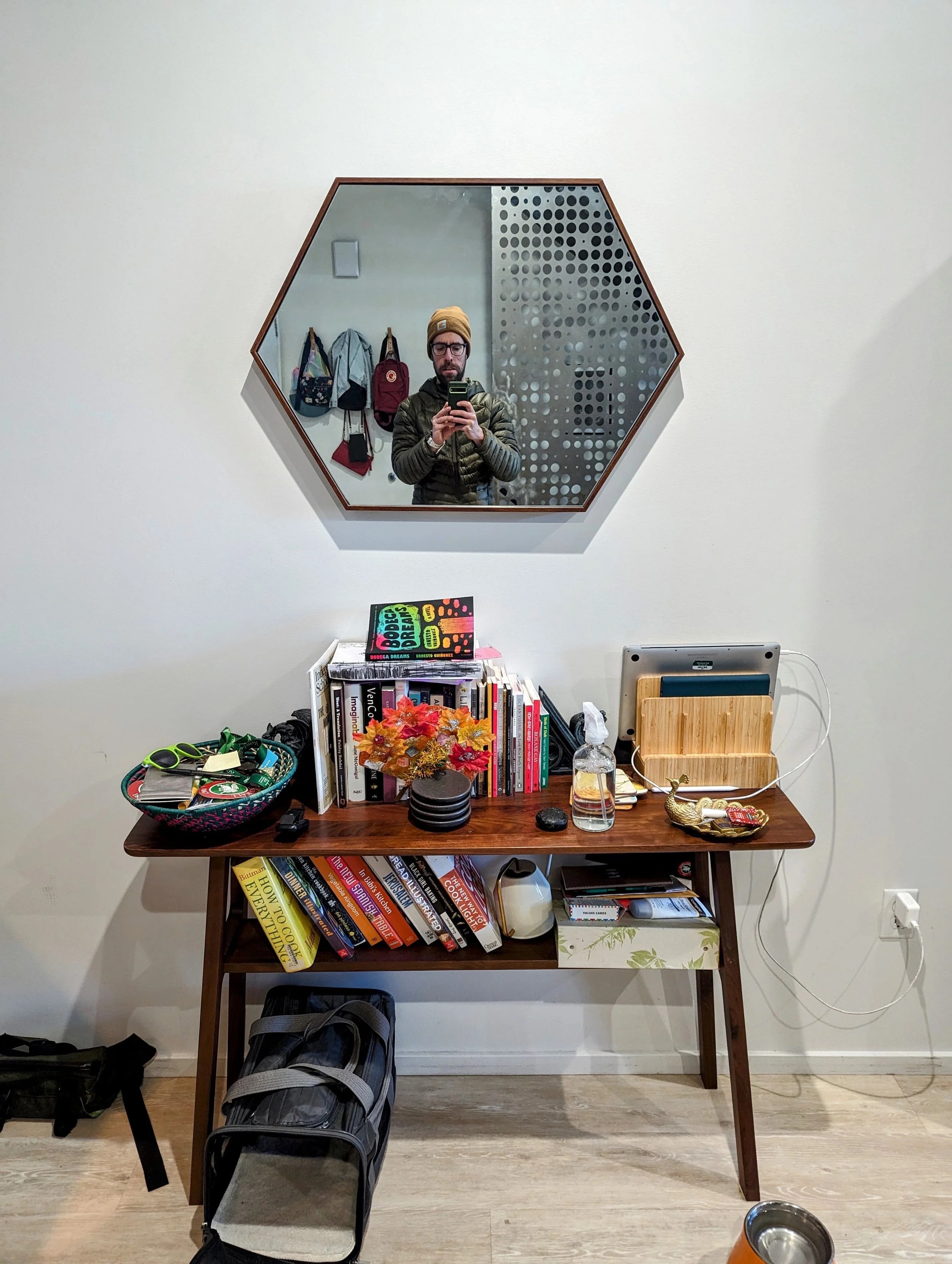 Entryway console — existing furniture context
