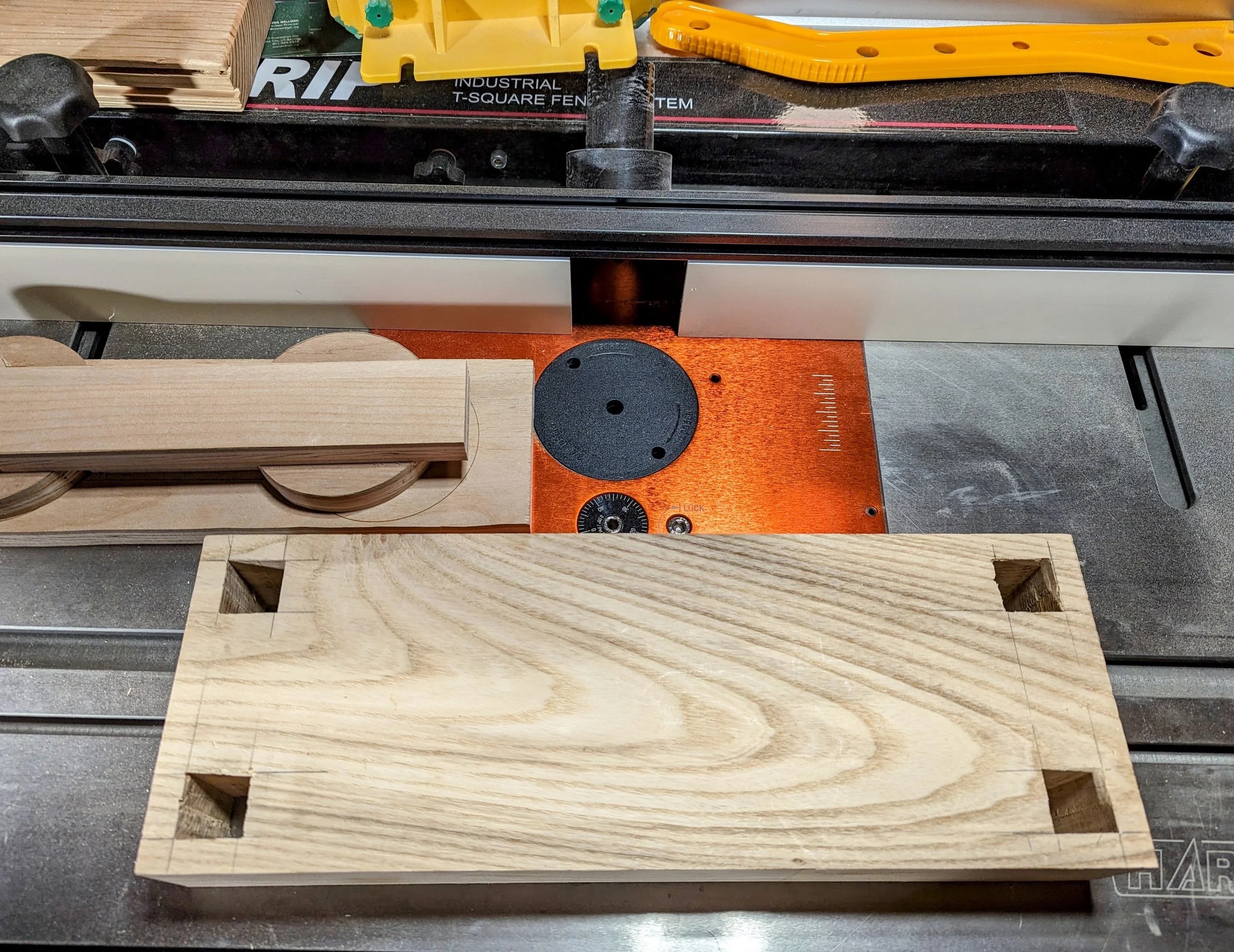 Mini prototype bench — testing stain colors