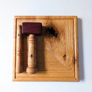 Mallet, Mortar, and Board | Ash and Purple Heart