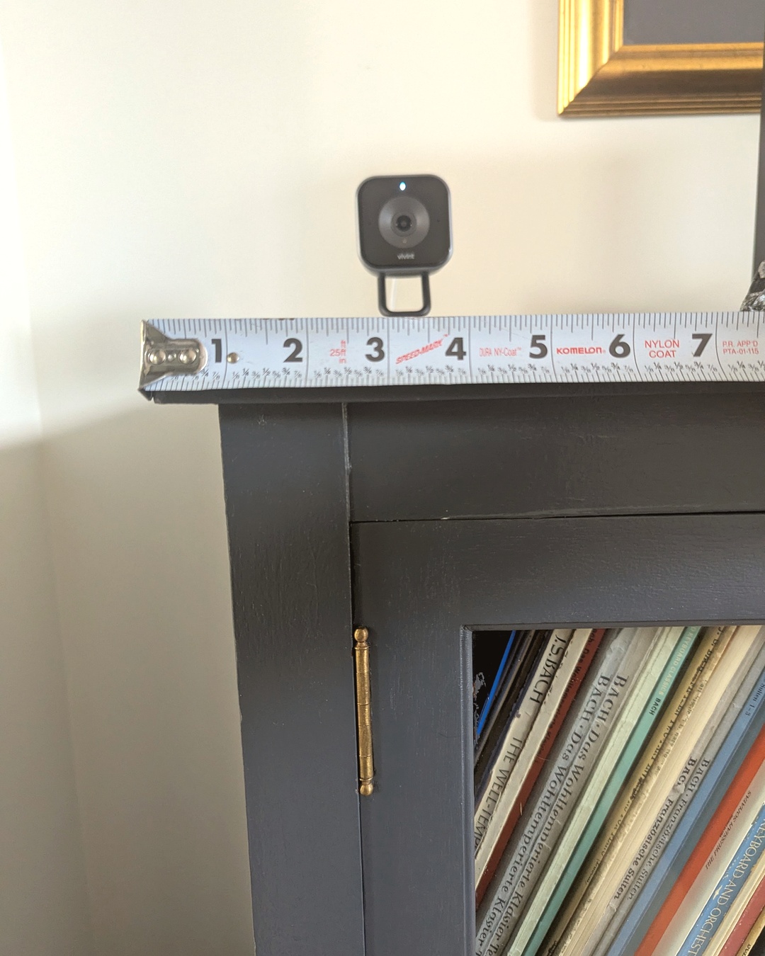 The Copy: measuring Katherine's blue-painted mahogany score cabinet